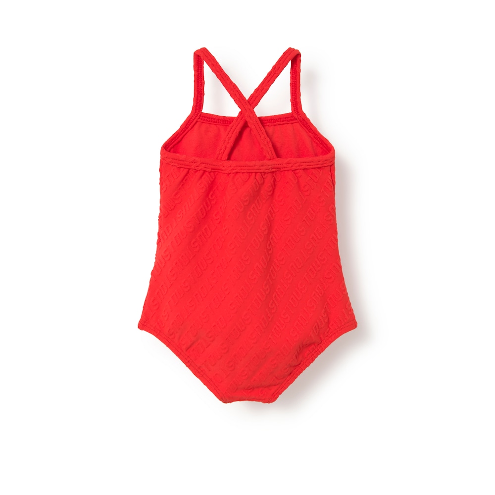Fato de banho inteiro de menina Logo vermelho