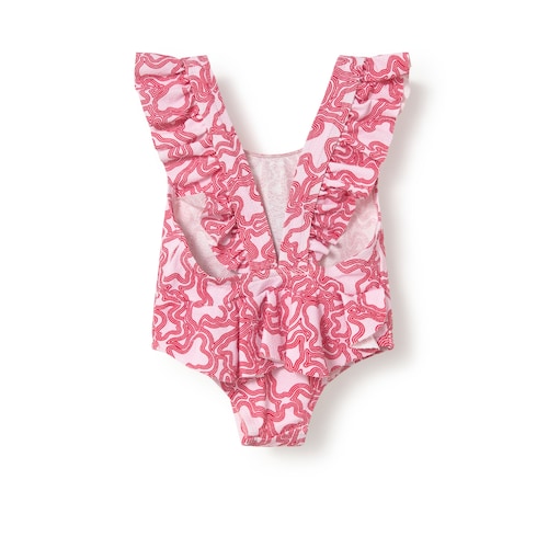 Pink Kaos baby girl all-in-one swimsuit