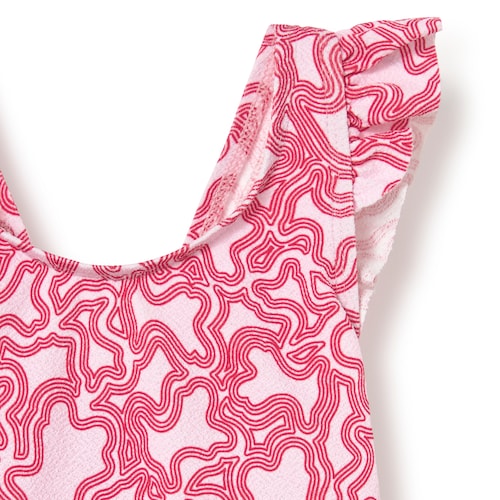 Pink Kaos baby girl all-in-one swimsuit