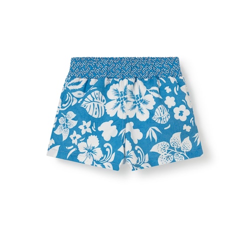 Blue Flower baby boy swim shorts
