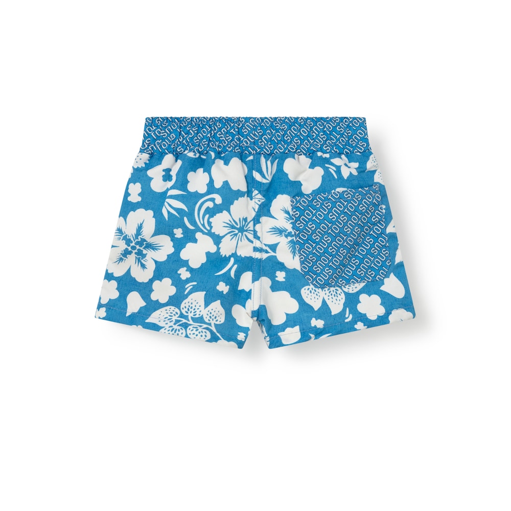 Blue Flower baby boy swim shorts