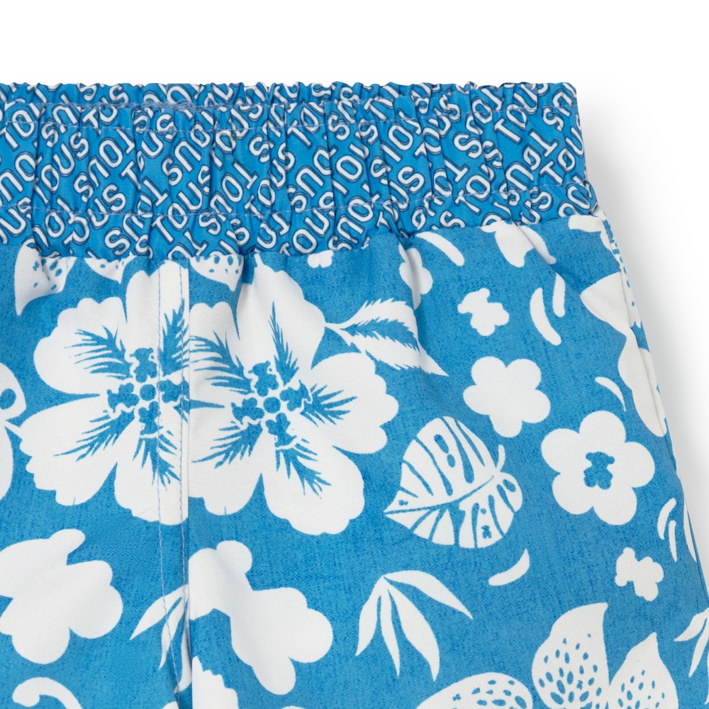 Blue Flower baby boy swim shorts