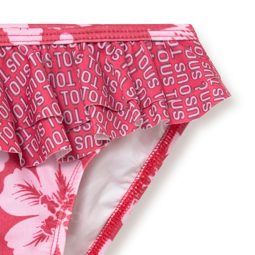 Burgundy Flower baby girl bikini