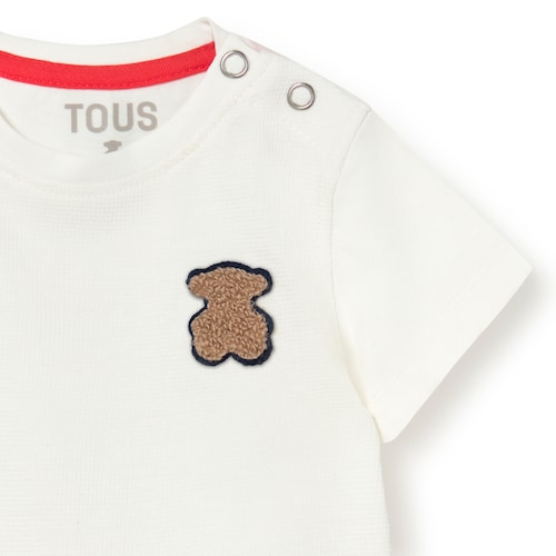 Ecru casual dyed baby T-shirt