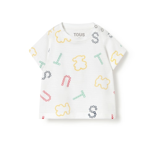 Camiseta con letras Casual blanca