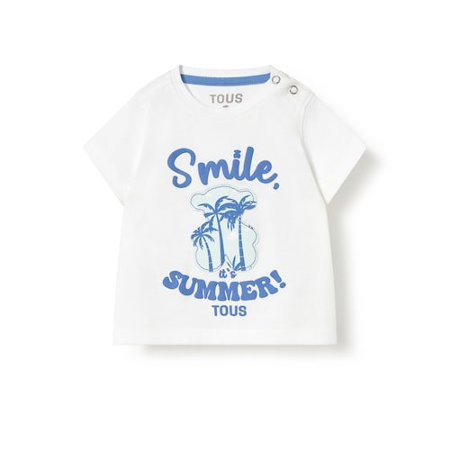 Samarreta "Smile SUMMER TOUS" Casual blanca