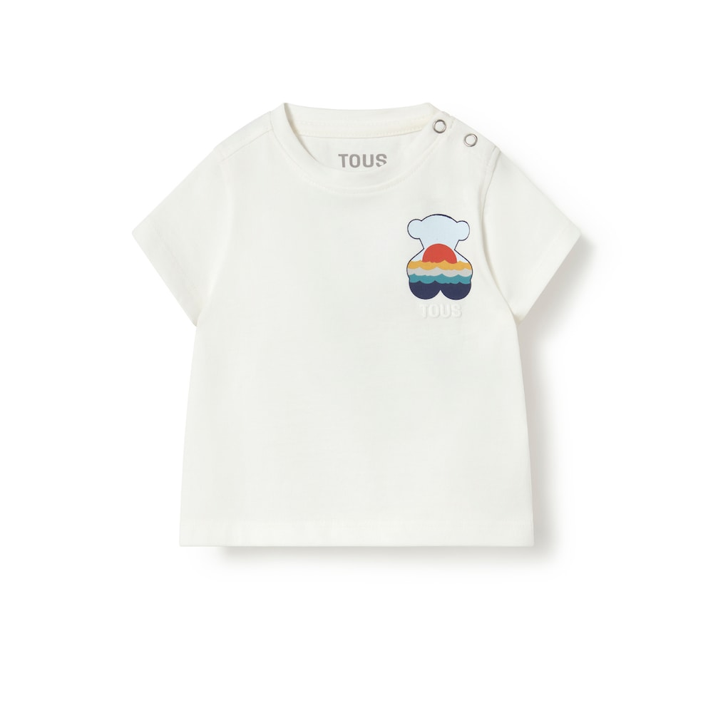 White casual baby T-shirt &ldquo;Smile SUMMER TOUS&rdquo;