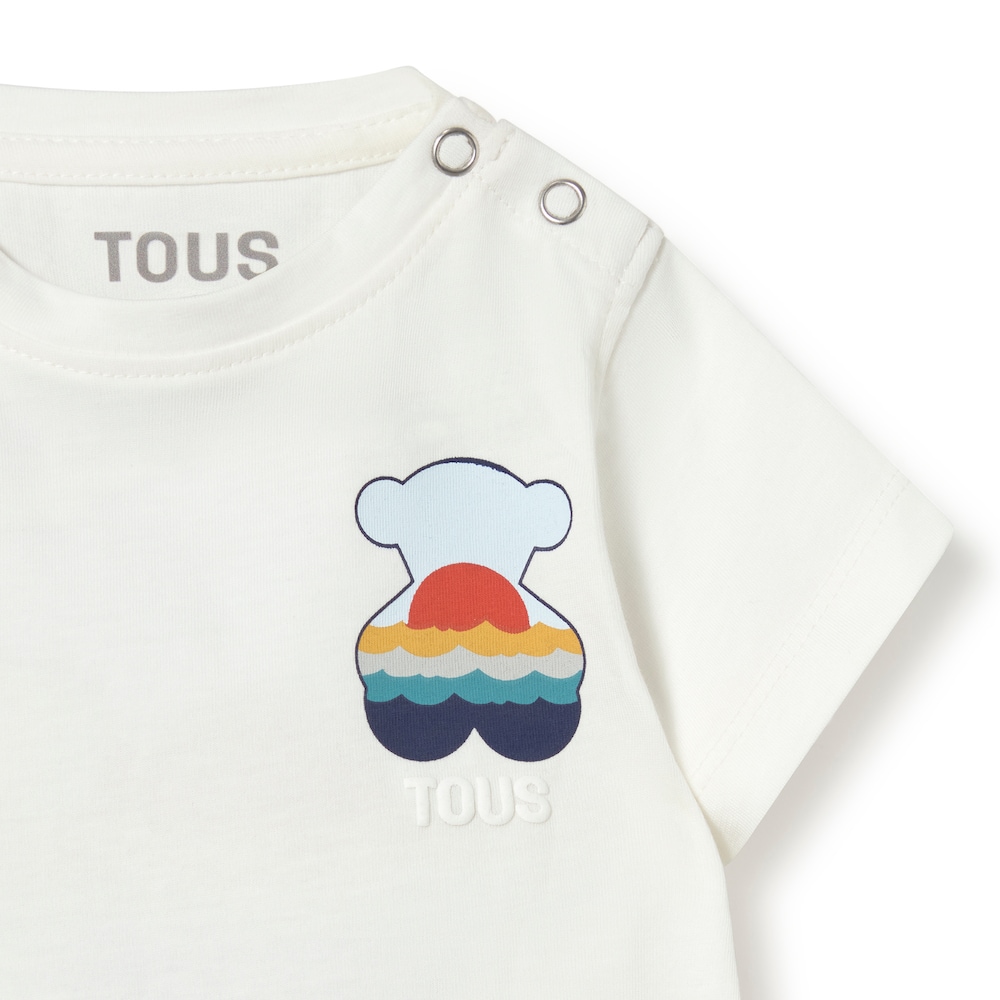 White casual baby T-shirt &ldquo;Smile SUMMER TOUS&rdquo;