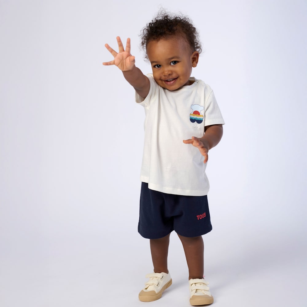 White casual baby T-shirt &ldquo;Smile SUMMER TOUS&rdquo;