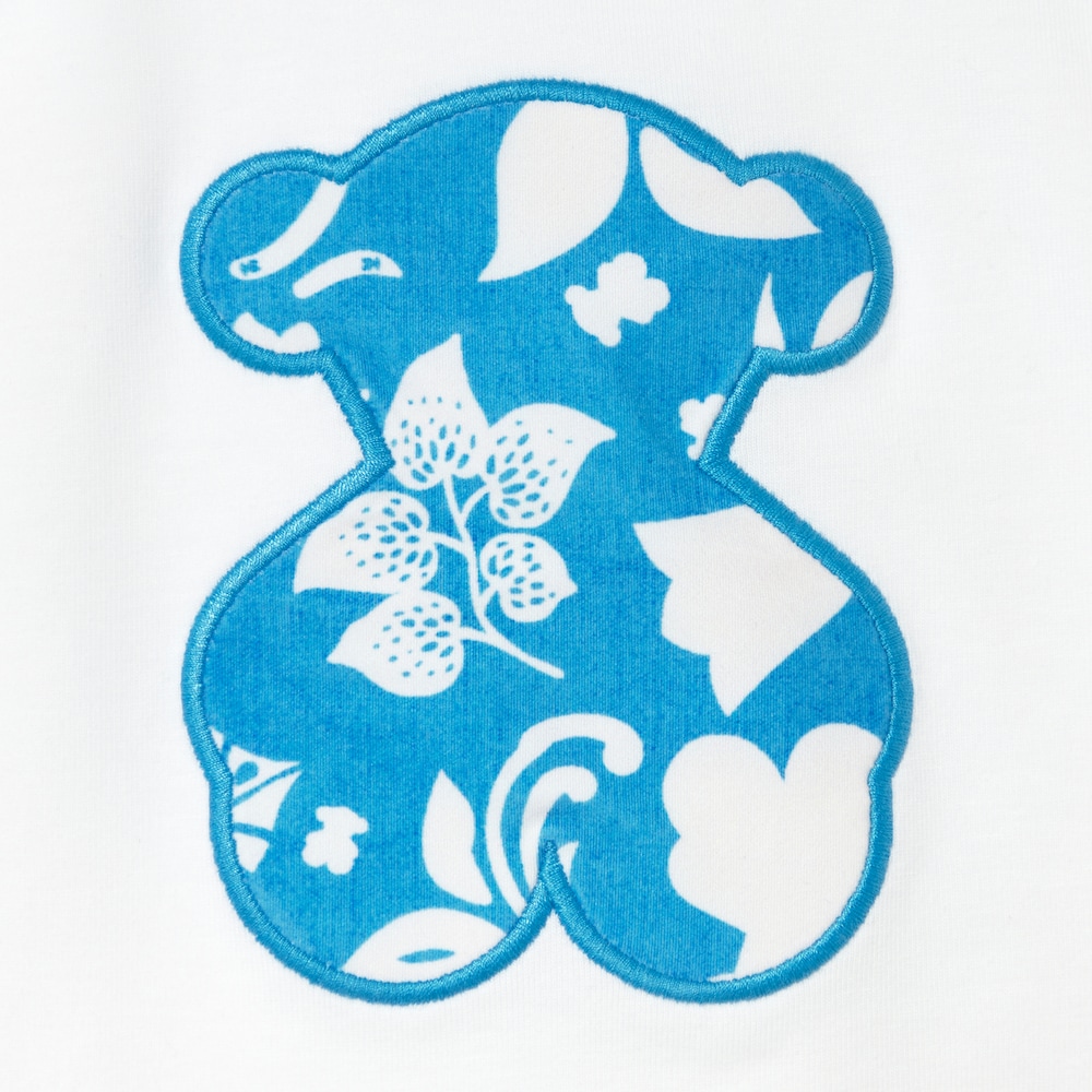T-shirt de praia Flower azul