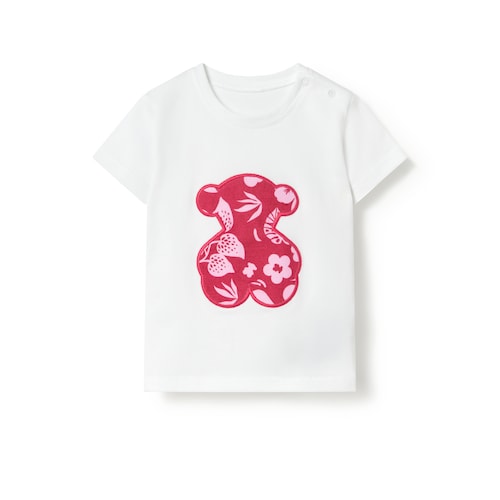 Camiseta de playa Flower granate