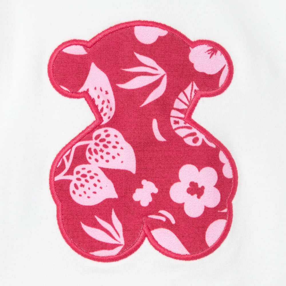 Camiseta de playa Flower granate
