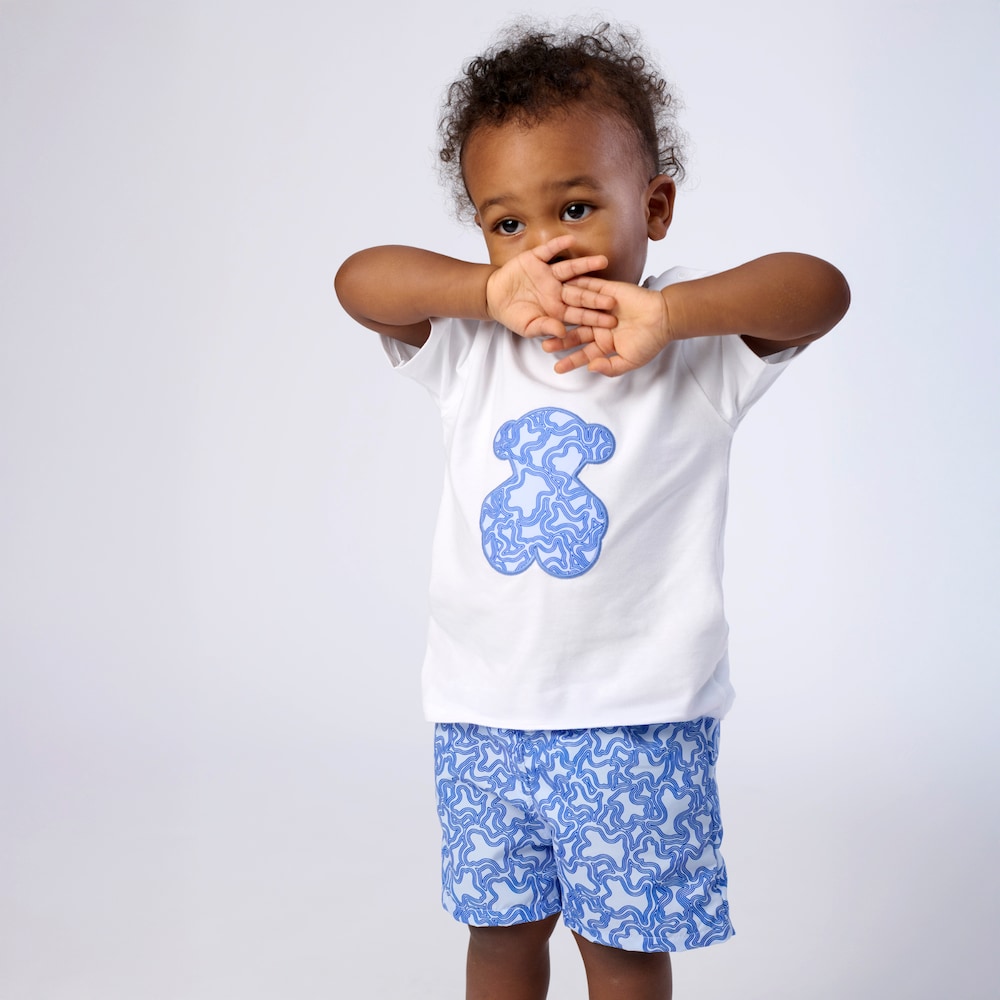 T-shirt de praia Kaos azul