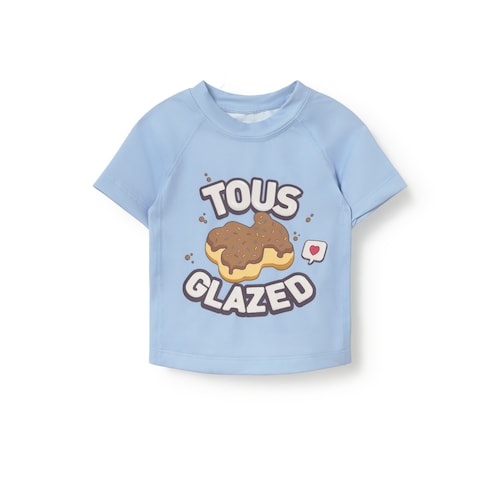 Light blue Donut baby 3/4 sleeve beach T-shirt