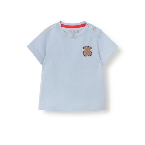 Light blue casual dyed baby T-shirt