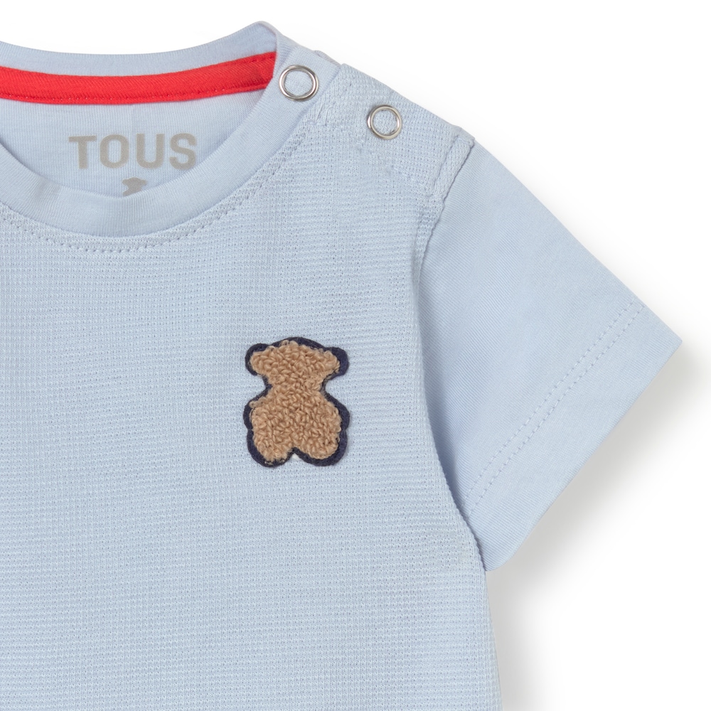 Light blue casual dyed baby T-shirt