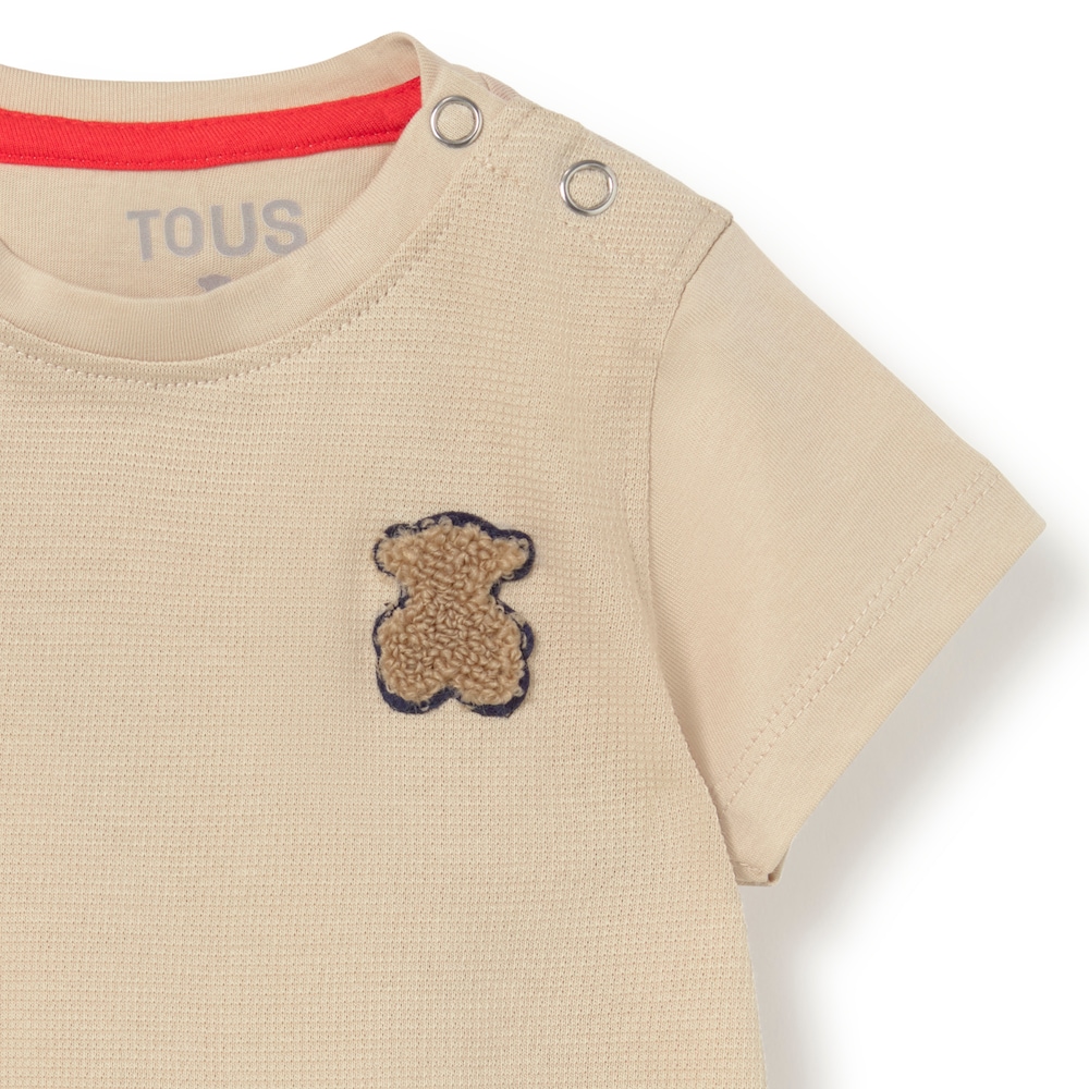 Camiseta te&ntilde;ida Casual beige