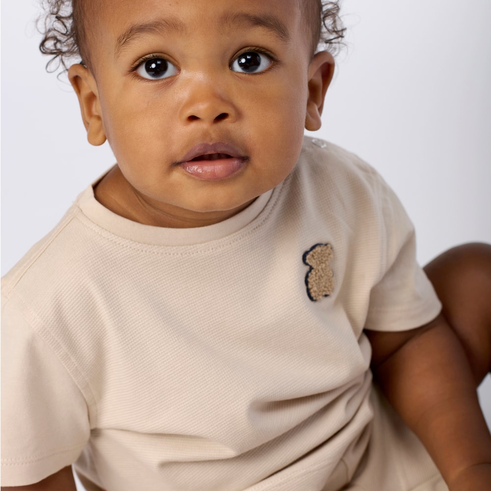 Camiseta te&ntilde;ida Casual beige