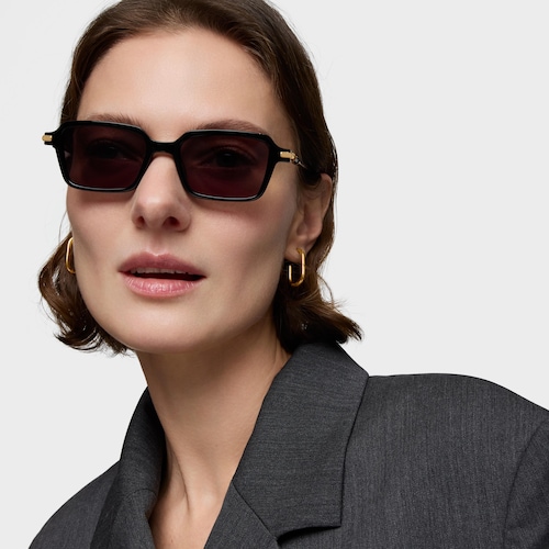 Gafas de sol en color negro Square Metal