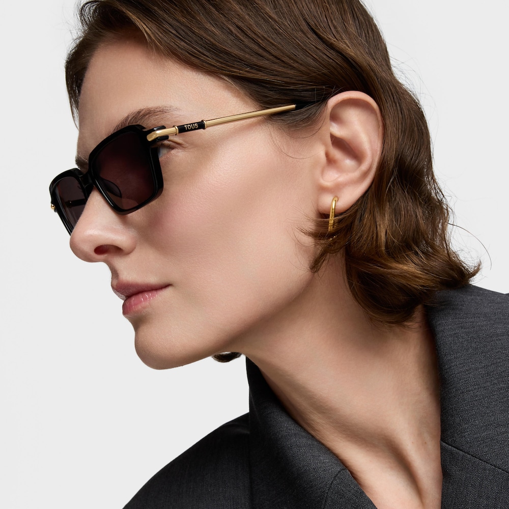 Gafas de sol en color negro Square Metal