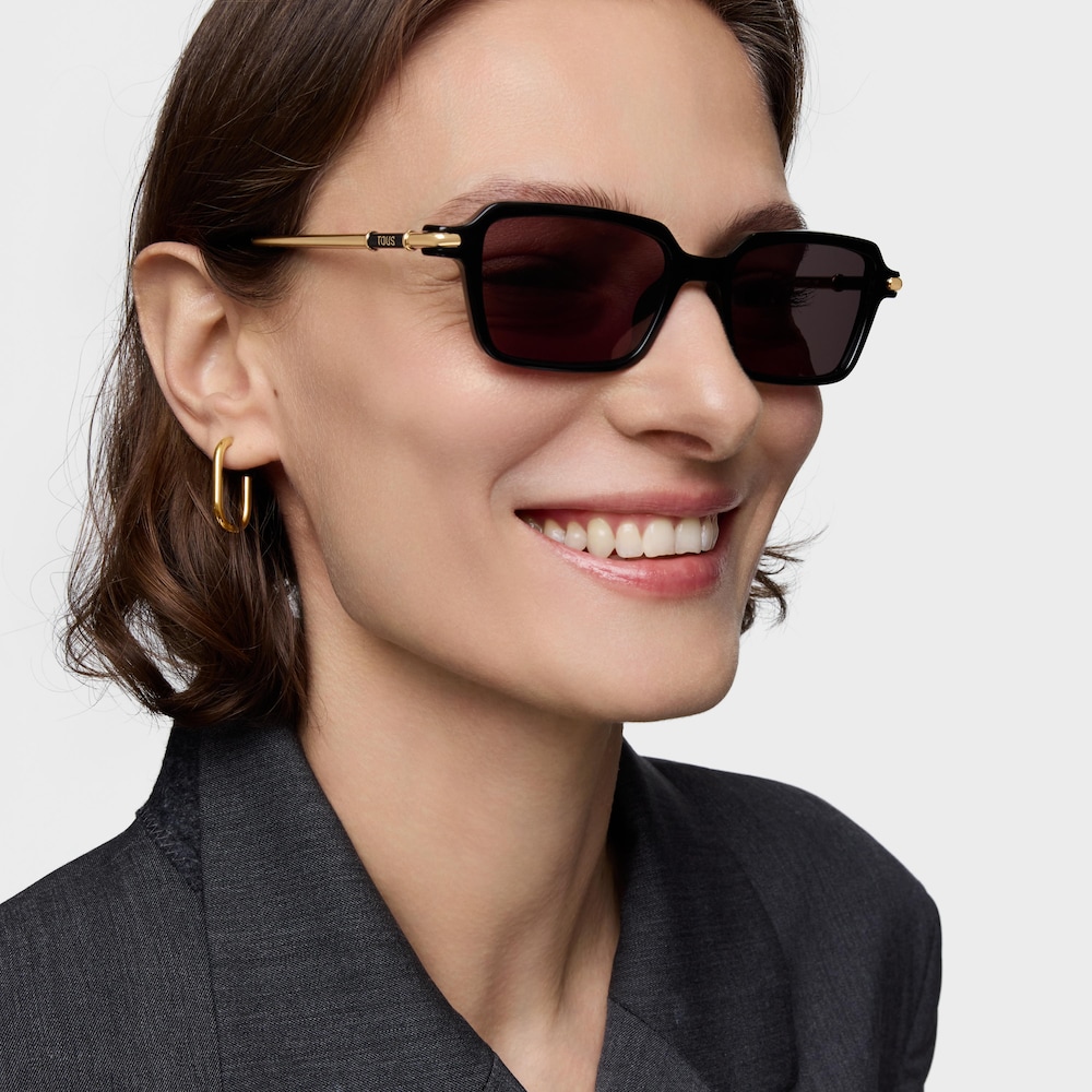 Gafas de sol en color negro Square Metal