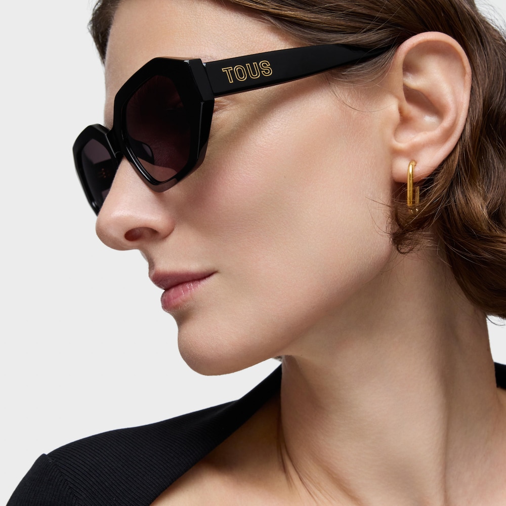 Gafas de sol en color negro Geometric Logo