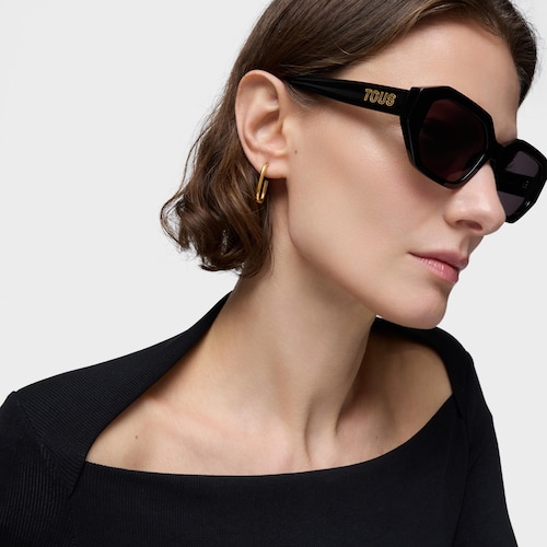 Gafas de sol en color negro Geometric Logo