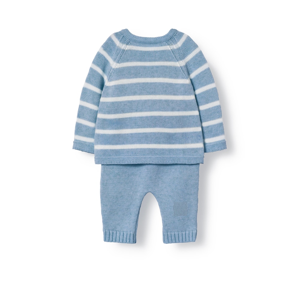 Conjunt de nad&oacute; de nounat Tricot blau cel