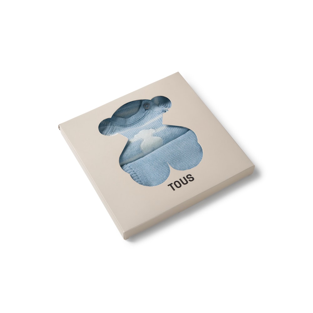 Conjunt de nad&oacute; de nounat Tricot blau cel