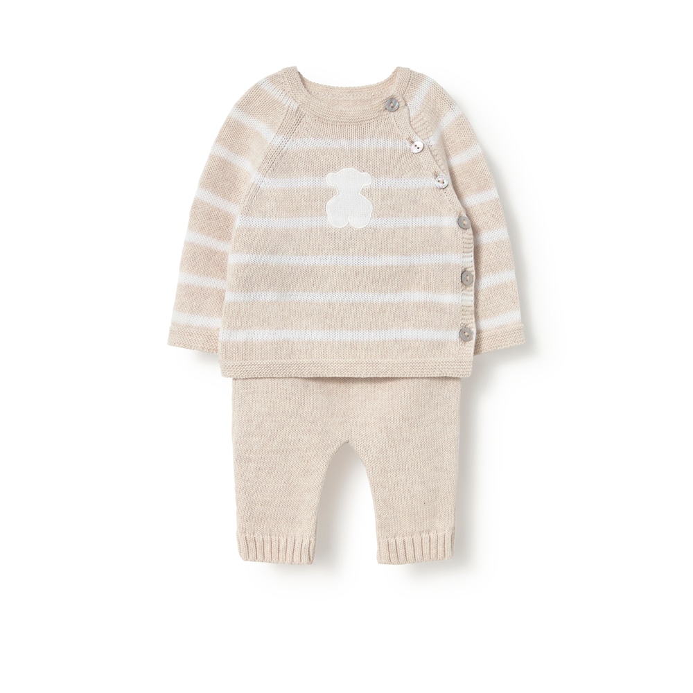 Conjunt de nad&oacute; de nounat Tricot cru