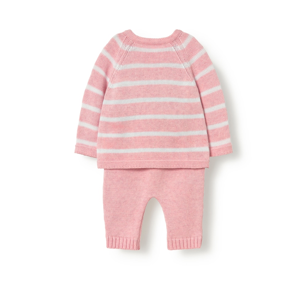 Conjunt de nad&oacute; de nounat Tricot rosa