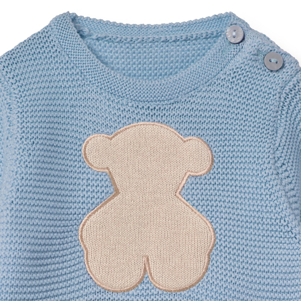 Conjunto de beb&eacute; de reci&eacute;n nacido Tricot celeste