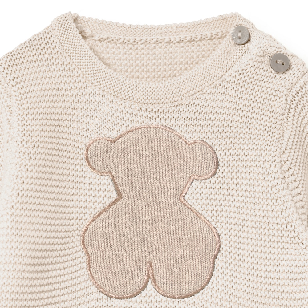 Conjunto de beb&eacute; de reci&eacute;n nacido Tricot crudo