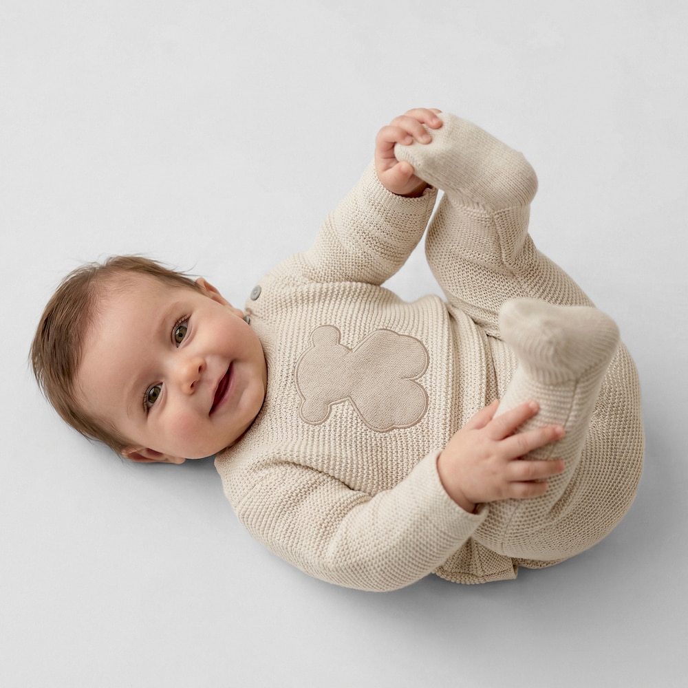 Conjunto de beb&eacute; de reci&eacute;n nacido Tricot crudo