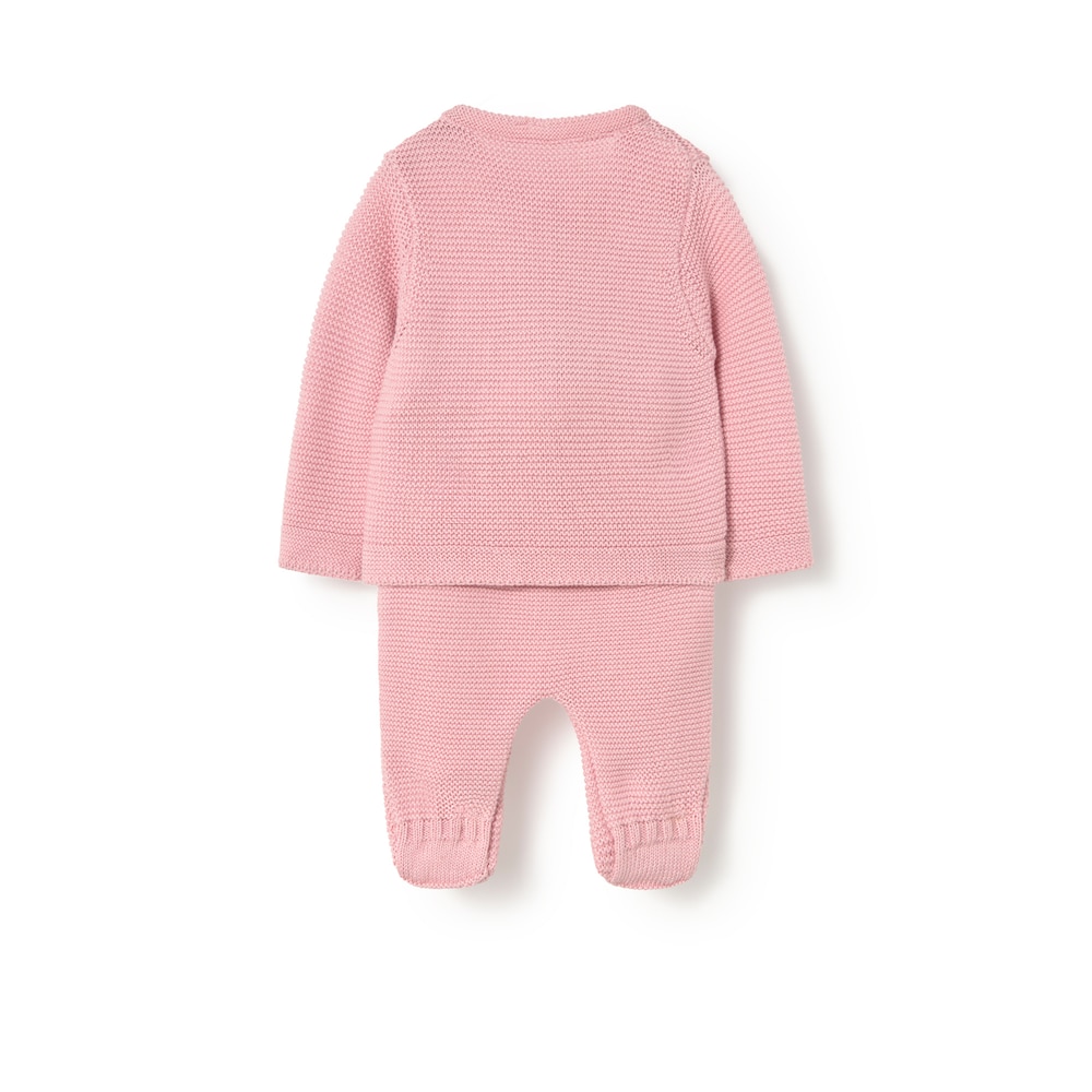 Conjunto de beb&eacute; de reci&eacute;n nacido Tricot rosa