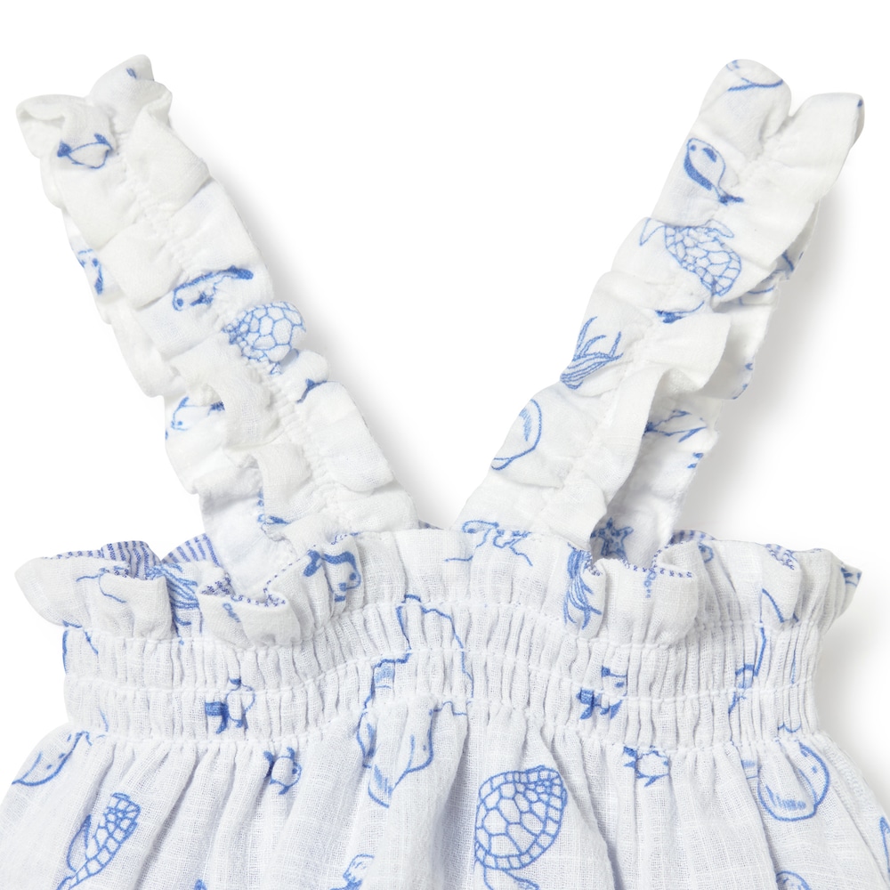 Blue Nautic baby girl set