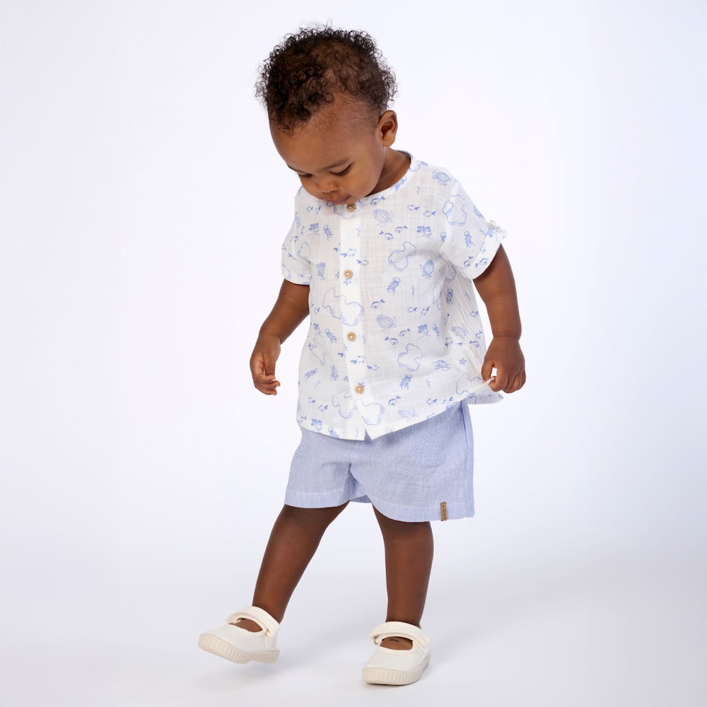 Blue Nautic baby boy set