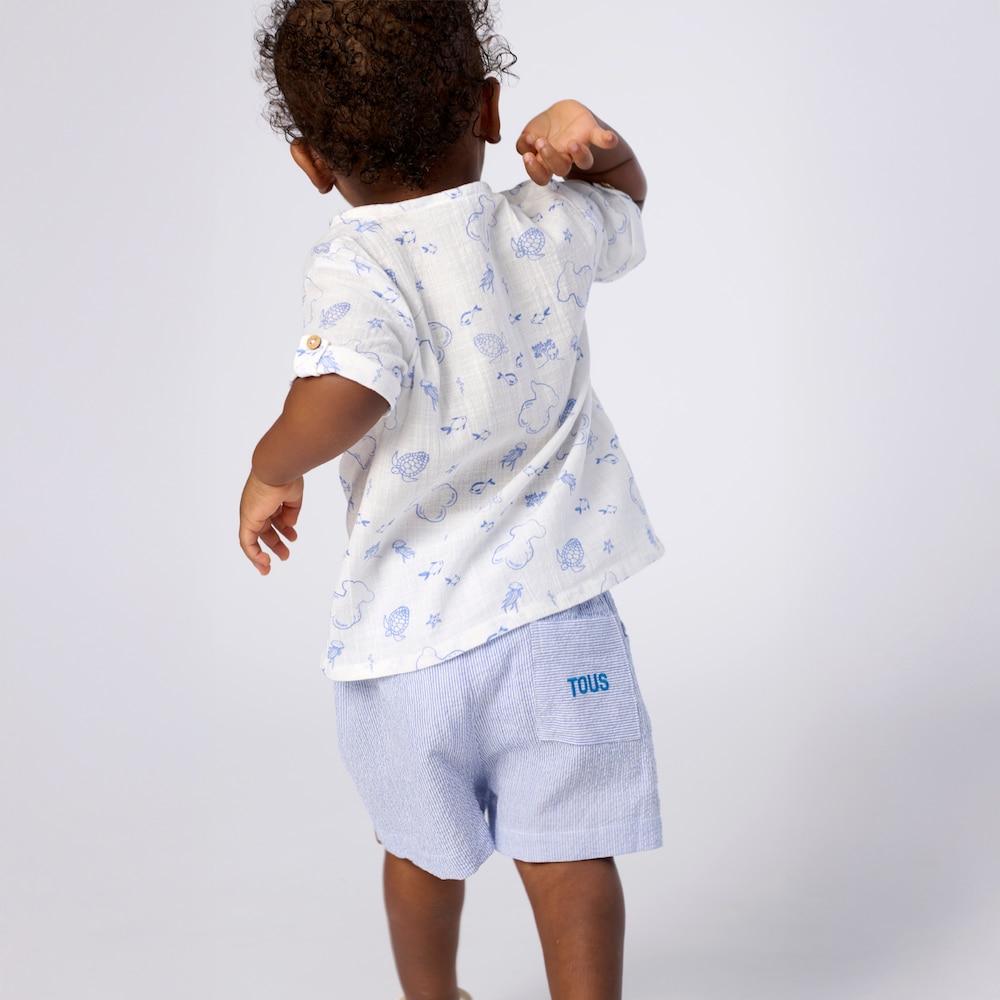 Blue Nautic baby boy set