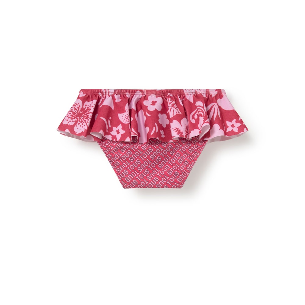 Burgundy Flower baby girl panties