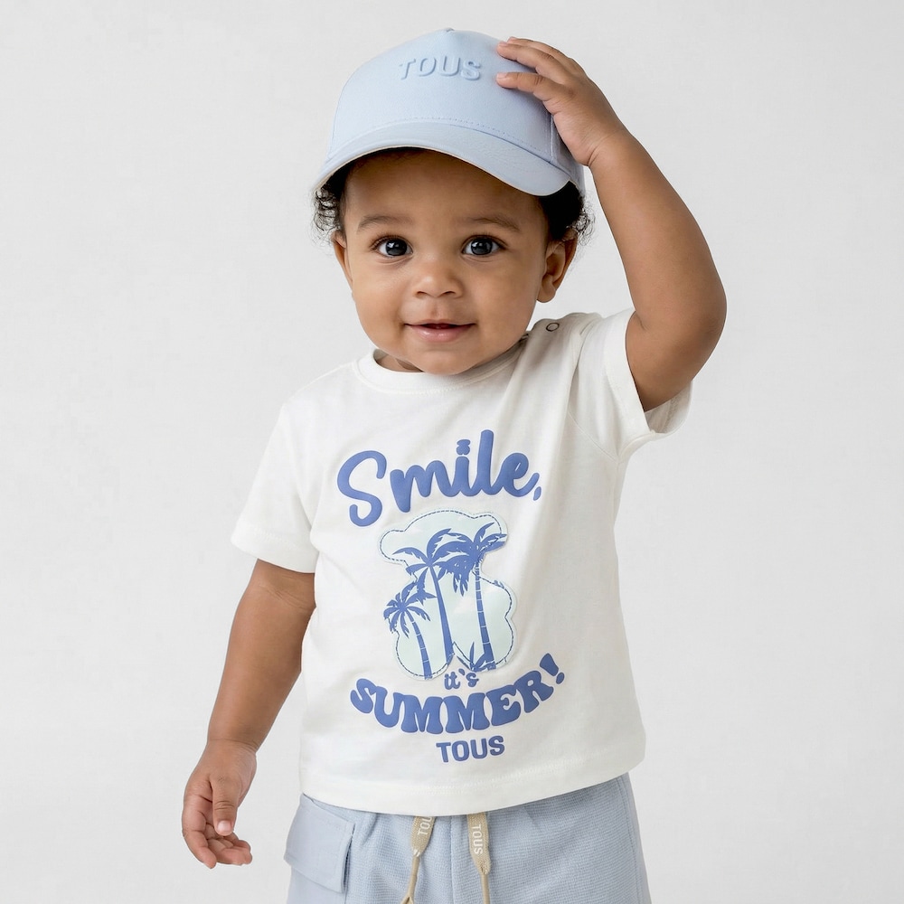 Light blue baby and kids baseball cap