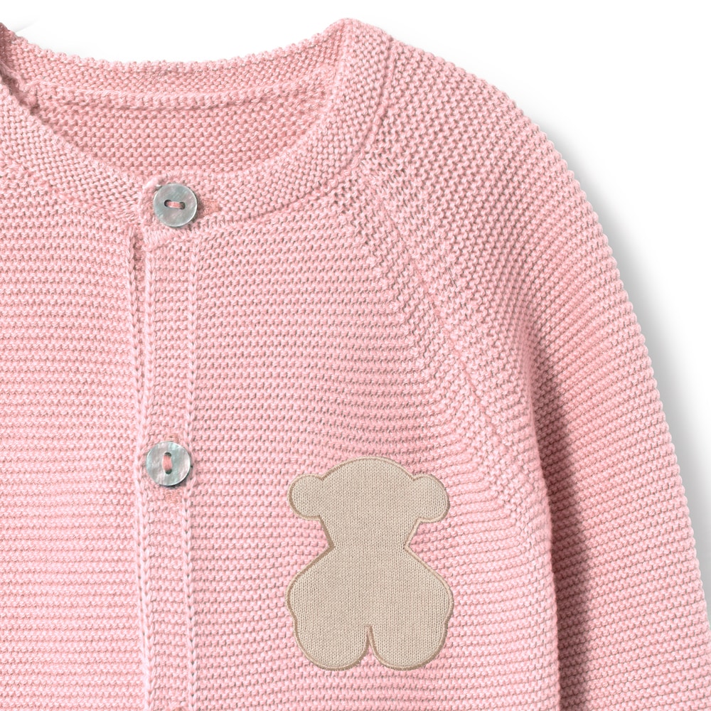 Pink Tricot newborn baby romper