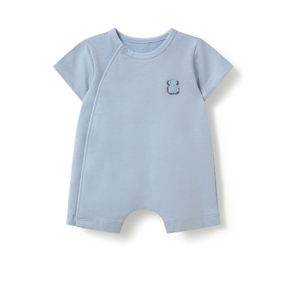 Blue Const wrapover baby romper