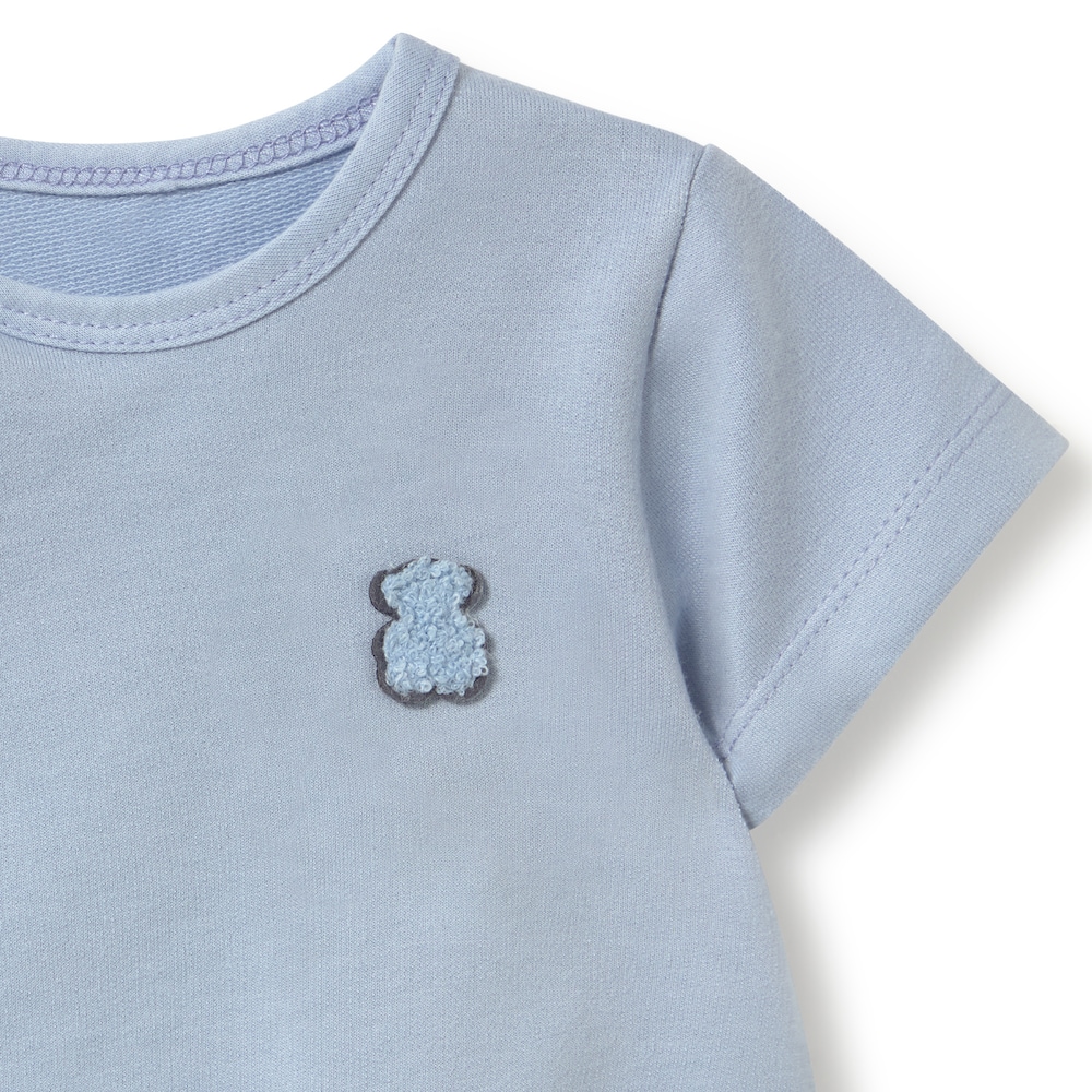 Blue Const wrapover baby romper