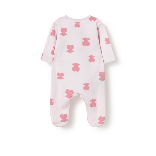 Pink Fluffy wrapover baby romper