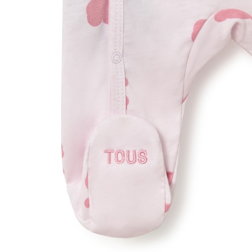 Pink Fluffy wrapover baby romper