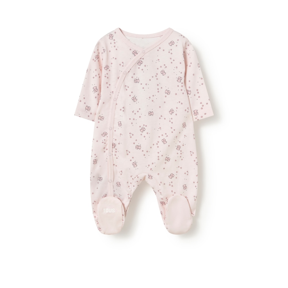 Pink Tender wrapover baby romper