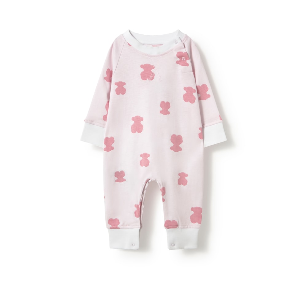 Pink Fluffy footless baby romper