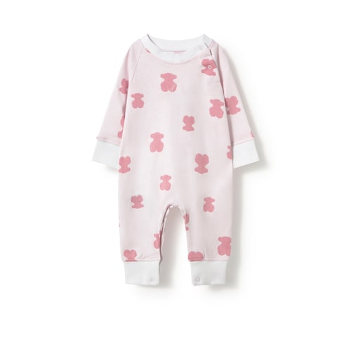 Pink Fluffy footless baby romper