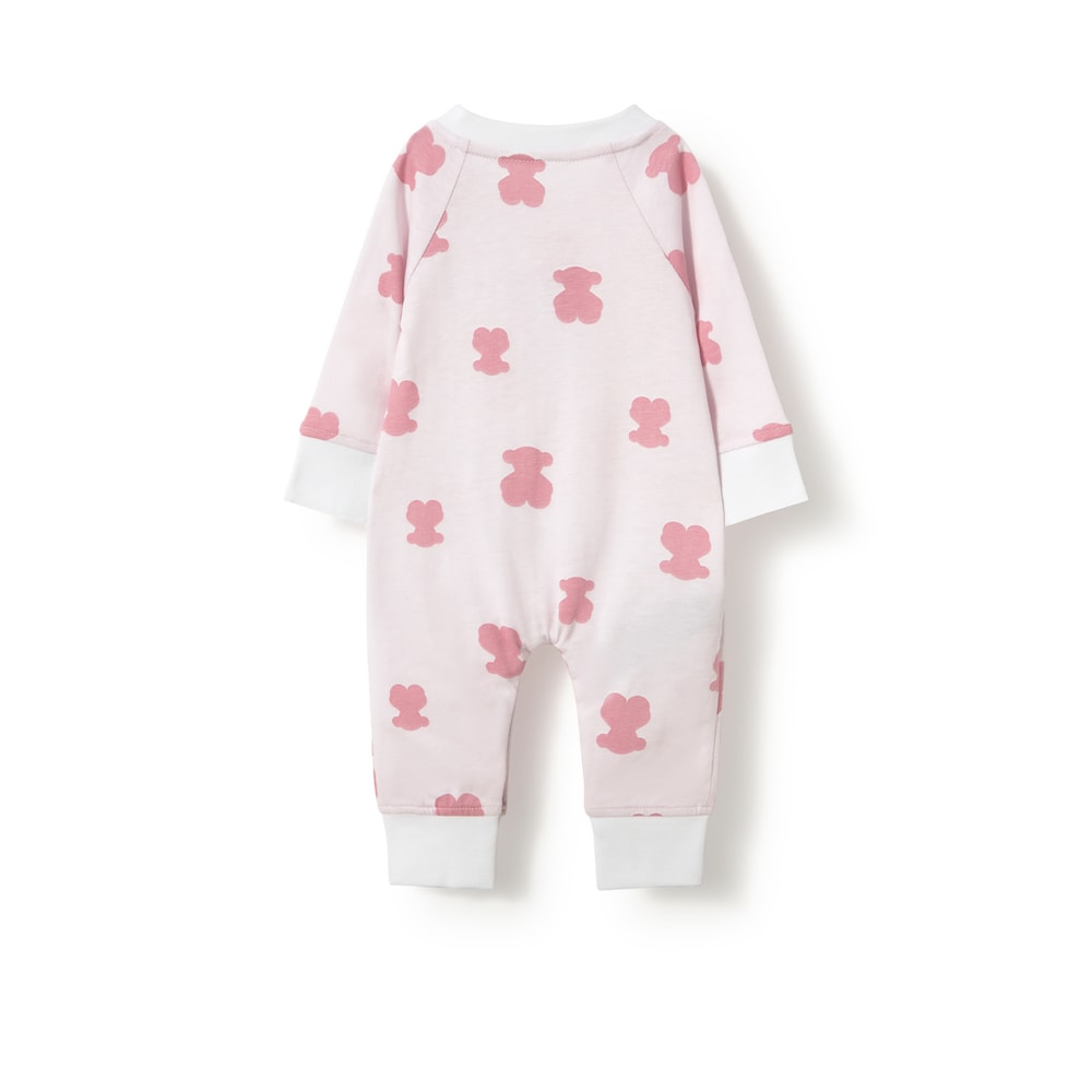 Pink Fluffy footless baby romper