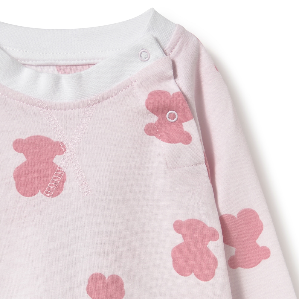 Pink Fluffy footless baby romper